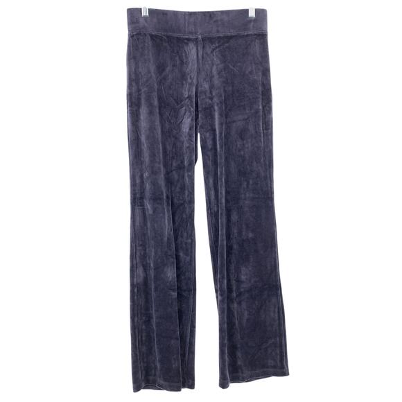Talbots Straight Leg Velour Pants Womens Size Small Navy Blue Pull On Waist - Picture 1 of 6